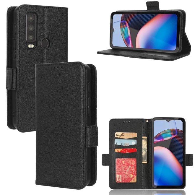 Cat S75 5G Handy Hülle - Classic II Leder Bookcover Series - schwarz