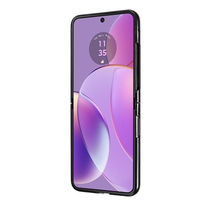 Motorola Razr 40 5G Handy Hülle - Litchi Leder Bookcover Series - braun