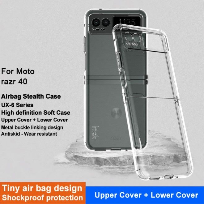 Imak - Motorola Razr 40 5G Hülle - Softcase aus TPU - UX-6 Series - transparent