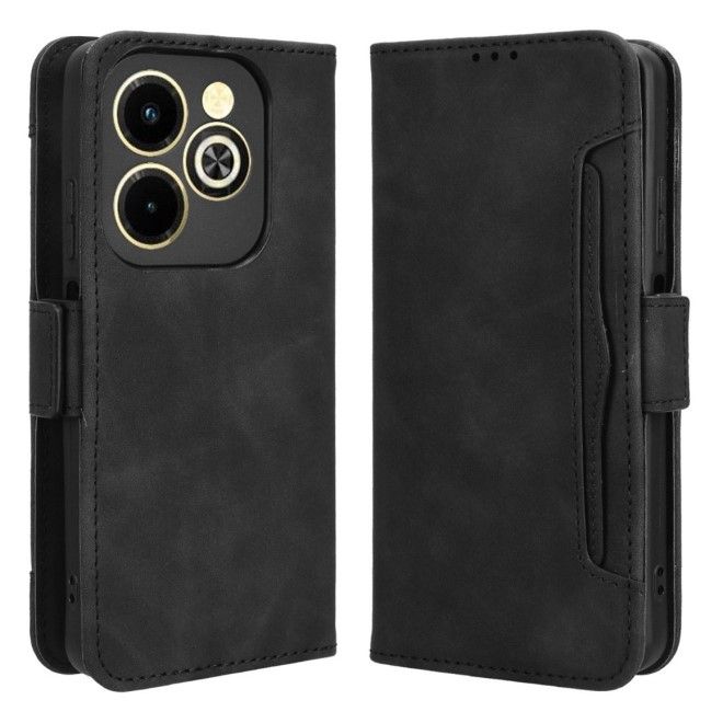 Infinix Hot 40i Handy Hülle - Classic II Leder Bookcover Series - schwarz