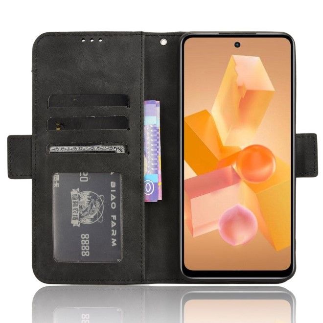 Infinix Hot 40i Handy Hülle - Classic II Leder Bookcover Series - schwarz