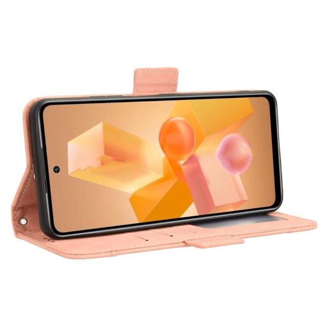 Infinix Hot 40i Handy Hülle - Classic II Leder Bookcover Series - pink