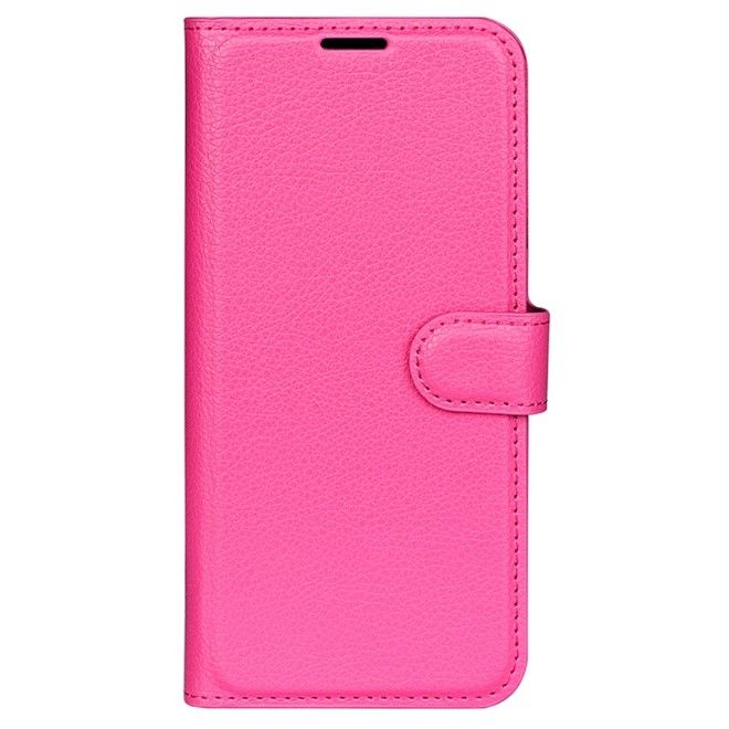 Xiaomi Redmi A3 Handy Hülle - Litchi Leder Bookcover Series - rosa