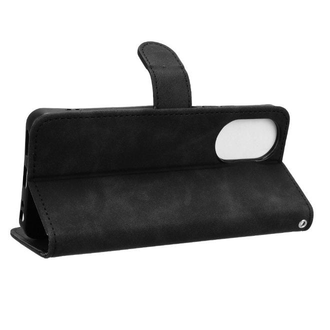 Realme C67 4G Handy Hülle - Classic II Leder Bookcover Series - schwarz