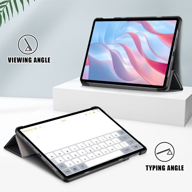 Honor Pad X9 / Pad X8 Pro Leder Hülle - dreifach faltbar - schwarz