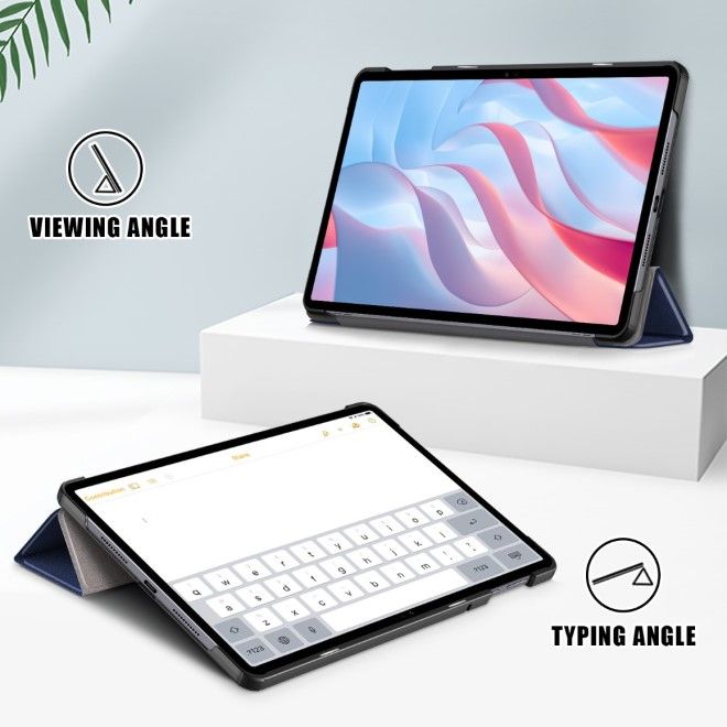 Honor Pad X9 / Pad X8 Pro Leder Hülle - dreifach faltbar - dunkelblau