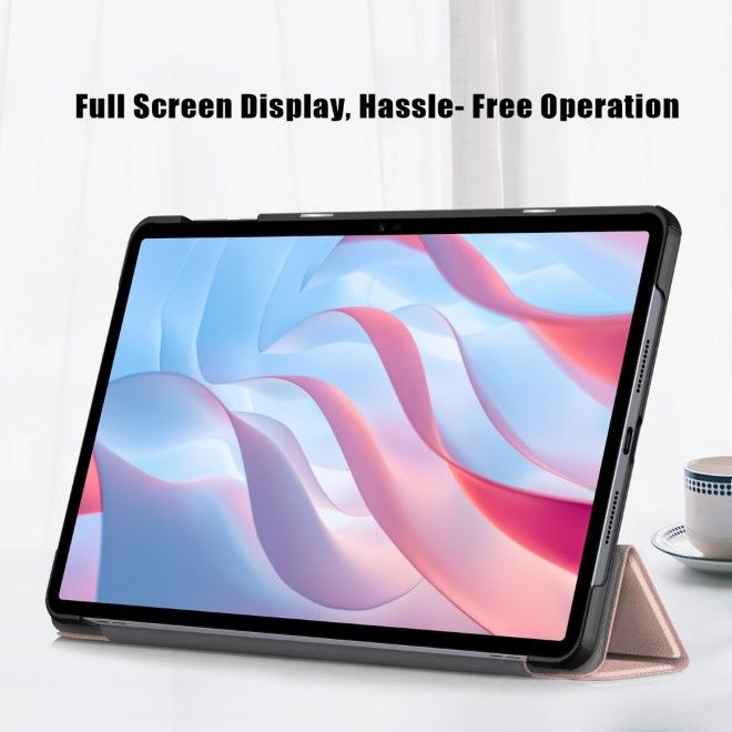 Honor Pad X9 / Pad X8 Pro Leder Hülle - dreifach faltbar - rosegold
