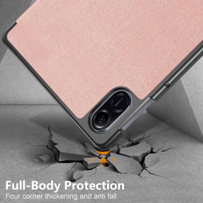 Honor Pad X9 / Pad X8 Pro Leder Hülle - dreifach faltbar - rosegold