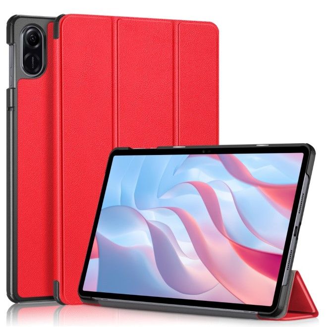 Honor Pad X9 / Pad X8 Pro Leder Hülle - dreifach faltbar - rot