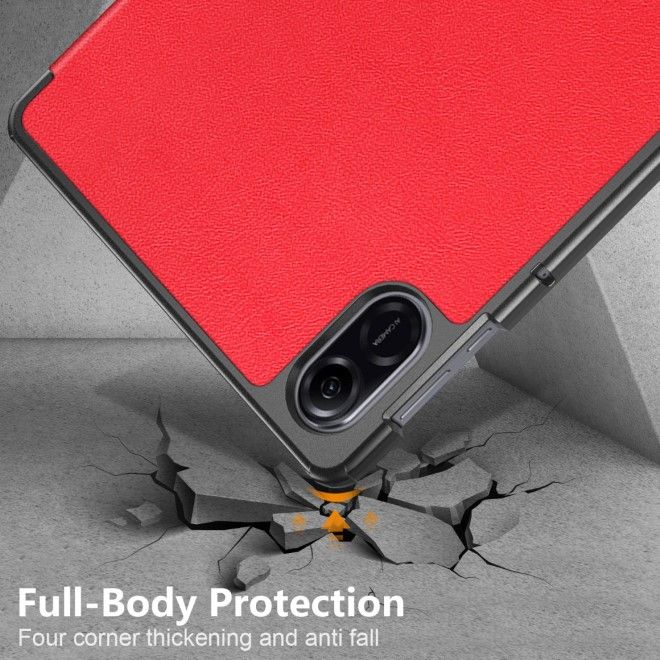 Honor Pad X9 / Pad X8 Pro Leder Hülle - dreifach faltbar - rot