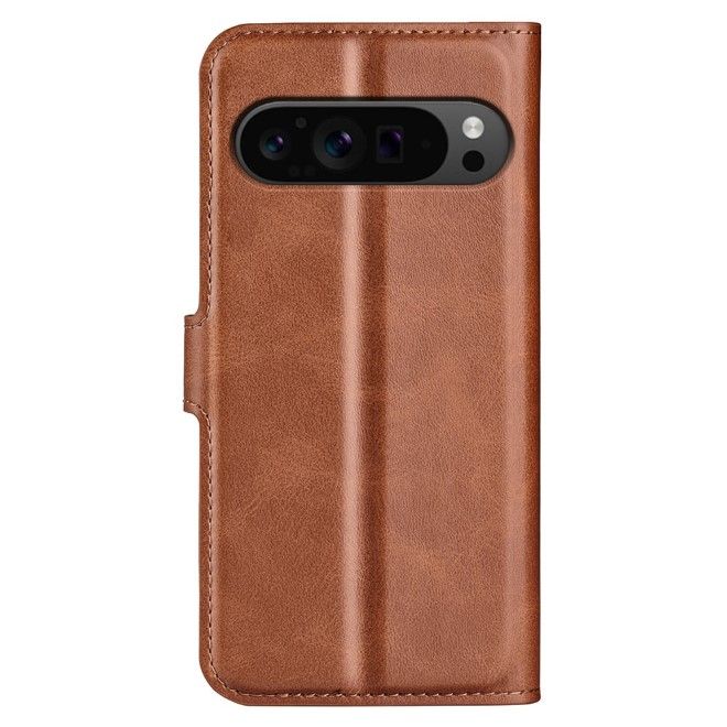 Google Pixel 9 Pro XL Handy Hülle - Classic II Leder Bookcover Series - hellbraun