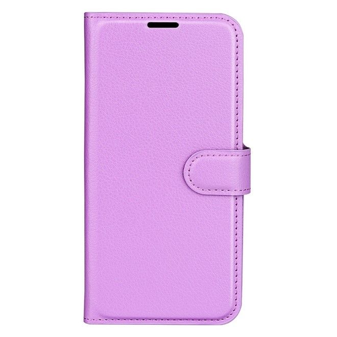 Google Pixel 9 Pro XL Handy Hülle - Litchi Leder Bookcover Series - purpur