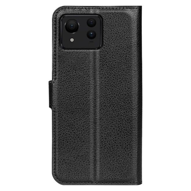 Asus Zenfone 11 Ultra 5G Handy Hülle - Litchi Leder Bookcover Series - schwarz