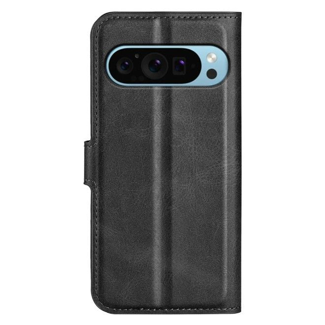 Google Pixel 9 Handy Hülle - Classic II Leder Bookcover Series - schwarz