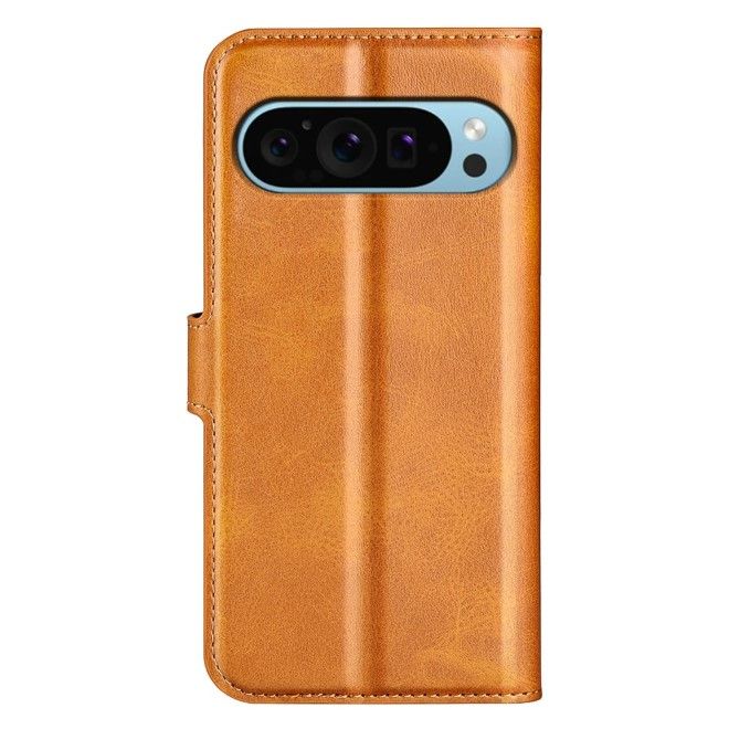 Google Pixel 9 Handy Hülle - Classic II Leder Bookcover Series - gelb