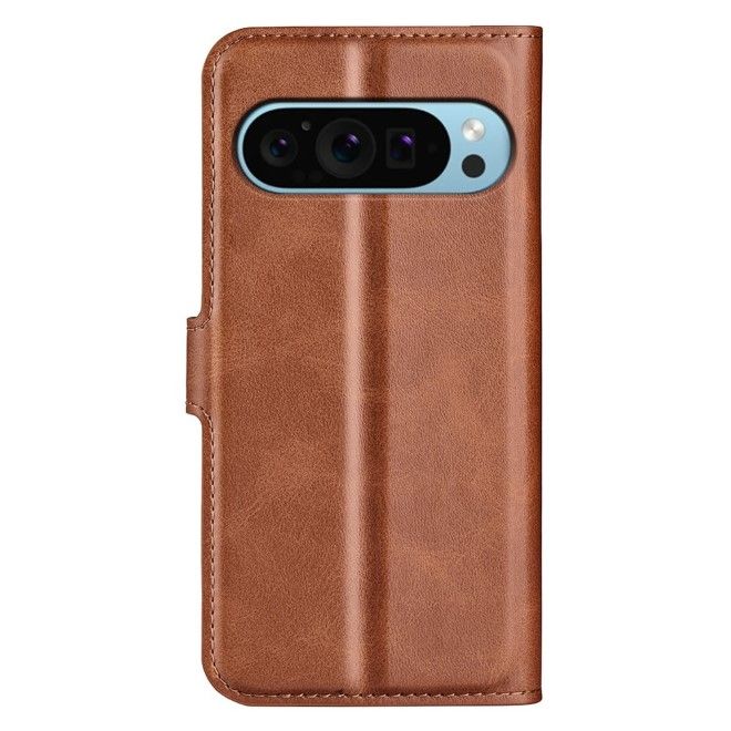 Google Pixel 9 Handy Hülle - Classic II Leder Bookcover Series - hellbraun