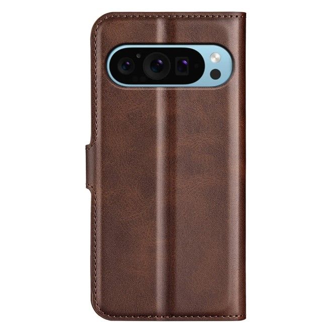 Google Pixel 9 Handy Hülle - Classic II Leder Bookcover Series - braun