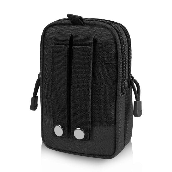 Haweel - Hüfttasche Outdoor Gürteltasche - Handytasche für Smartphones bis 7" - mit Reissverschluss - schwarz