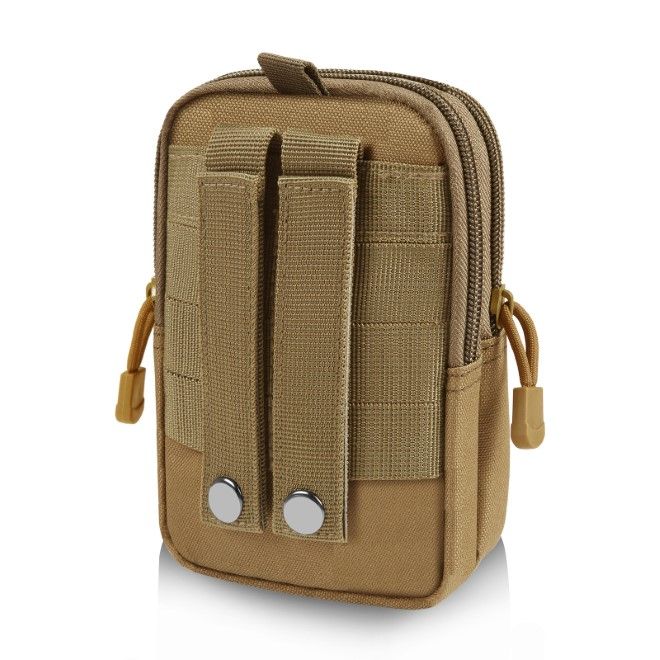Haweel - Hüfttasche Outdoor Gürteltasche - Handytasche für Smartphones bis 7" - mit Reissverschluss - khaki