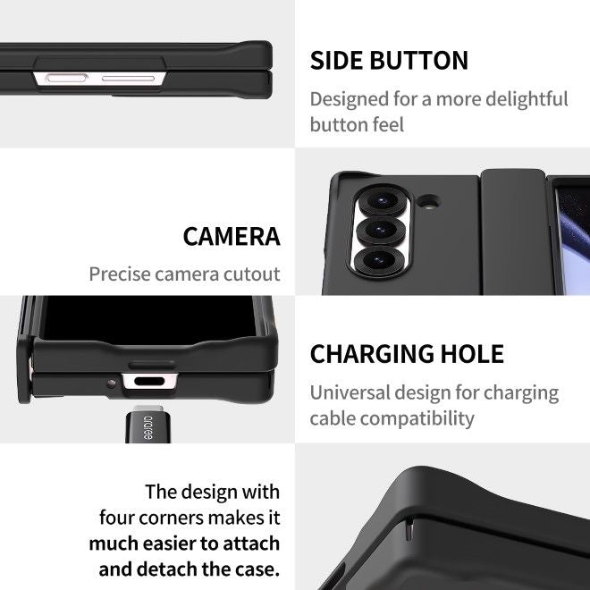 Araree - Samsung Galaxy Z Fold6 Schutzhülle Hardcase - 360 Nukin Series - Made in Korea - schwarz