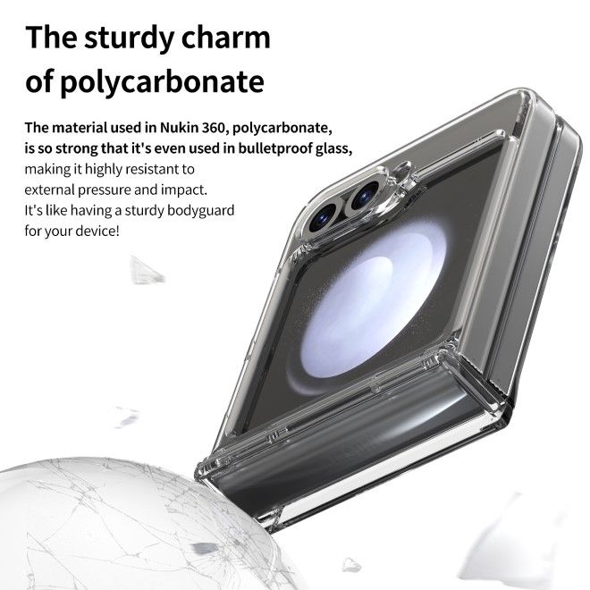 Araree - Samsung Galaxy Z Flip6 Schutzhülle Hardcase - 360 Nukin Series - Made in Korea - transparent