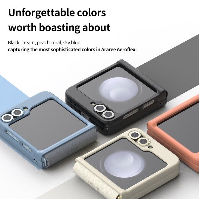 Araree - Samsung Galaxy Z Flip6 Hülle - Case aus Plastik - Aero Flex Series - Made in Korea - schwarz