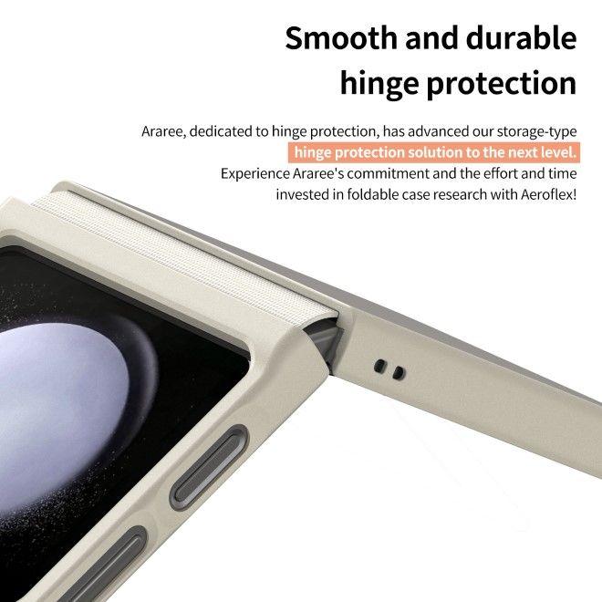 Araree - Samsung Galaxy Z Flip6 Hülle - Case aus Plastik - Aero Flex Series - Made in Korea - cream