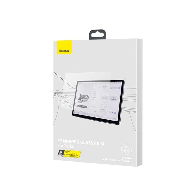 Baseus - Schutzglas 0.3mm für Tesla Model 3 / Model Y 15 Zoll Monitor - transparent