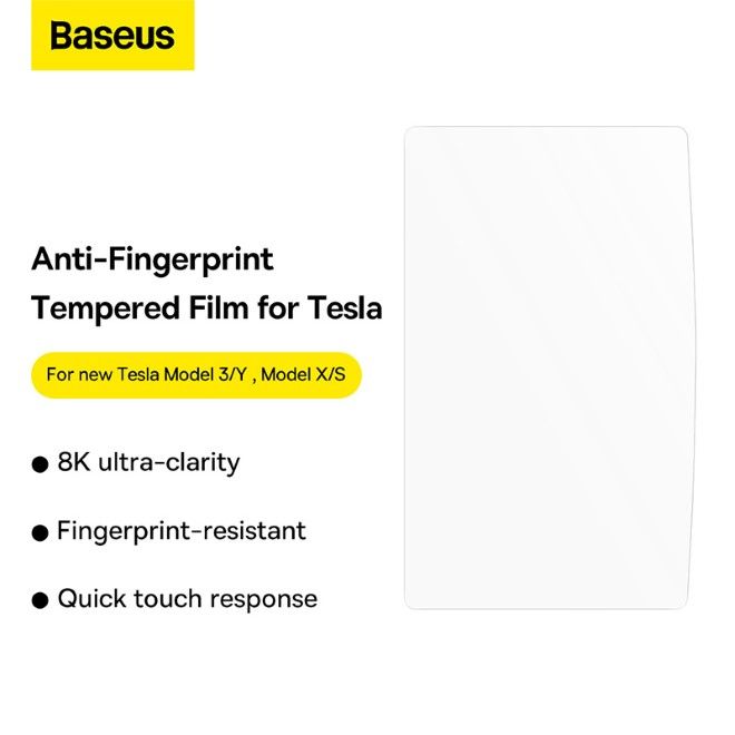 Baseus - Schutzglas 0.3mm für Tesla Model 3 / Model Y 15 Zoll Monitor - transparent