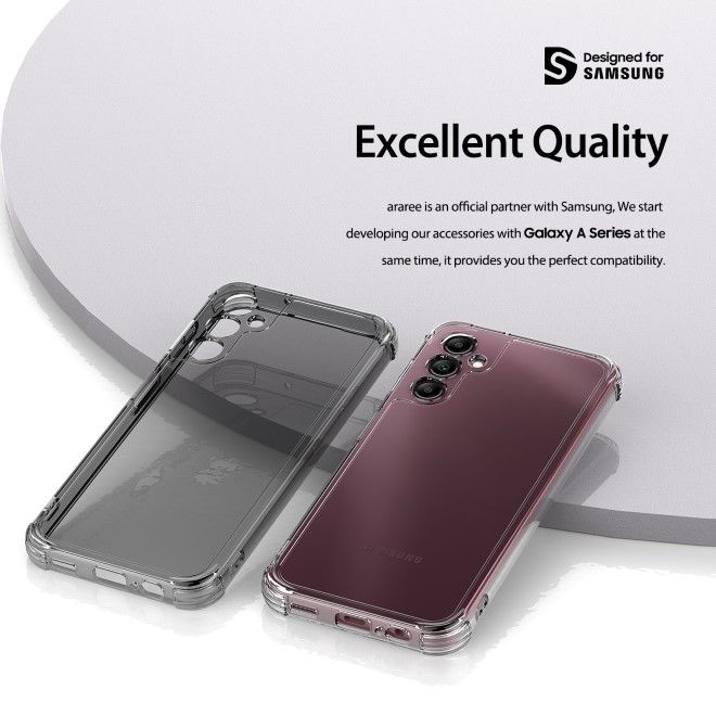 Araree - Samsung Galaxy A15 4G / A15 5G Hülle - Case aus TPU Plastik - Anti-Slip Grip - Flexield Series - Made in Korea - schwarz