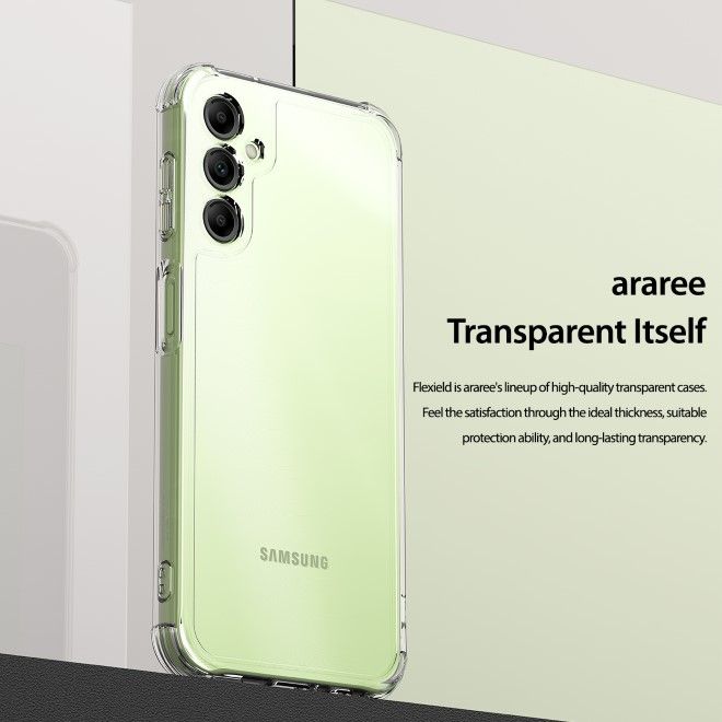 Araree - Samsung Galaxy A15 4G / A15 5G Hülle - Case aus TPU Plastik - Anti-Slip Grip - Flexield Series - Made in Korea - schwarz