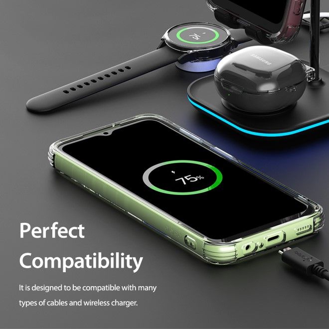 Araree - Samsung Galaxy A15 4G / A15 5G Hülle - Case aus TPU Plastik - Anti-Slip Grip - Flexield Series - Made in Korea - schwarz