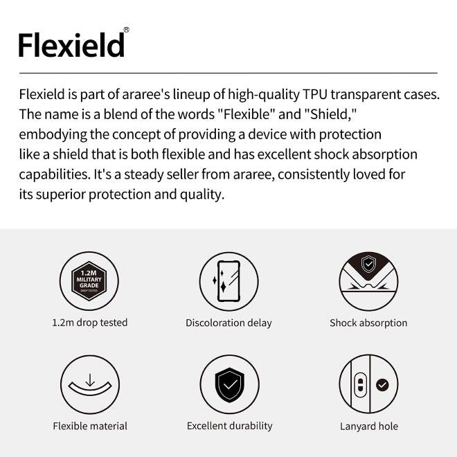 Araree - Samsung Galaxy A35 5G Hülle - Case aus TPU Plastik mit Kickstand - Flexield S Series - Made in Korea - transparent