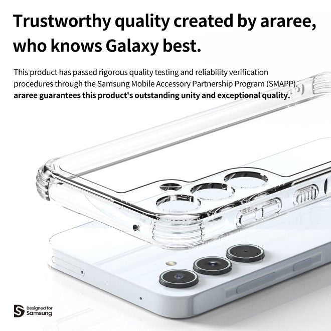 Araree - Samsung Galaxy A35 5G Hülle - Case aus TPU Plastik mit Kickstand - Flexield S Series - Made in Korea - transparent