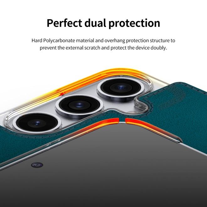 Araree - Samsung Galaxy A35 5G Hülle - Case aus Kunstleder - Mustang Diary Series - Made in Korea - schwarz