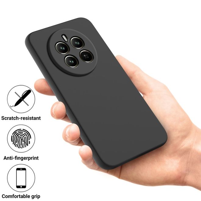 Realme 12+ Hülle - Softcase Silicone Series - schwarz