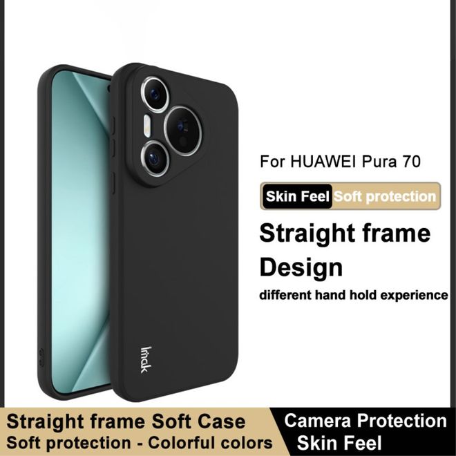 Imak - Huawei Pura 70 Hülle - Softcase aus TPU - UC-4 Series - schwarz