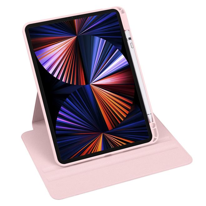 iPad Air 11 (2025/2024/2022/2020) / iPad Pro 11 (2022/2021/2020) Hülle - 360° rotierbares Case aus Leder - pink