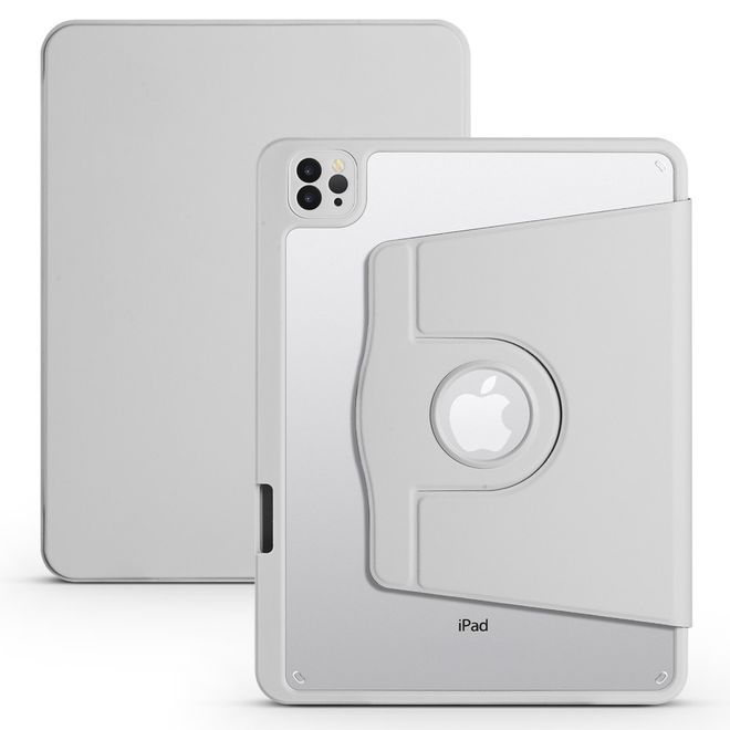 iPad Air 11 (2025/2024/2022/2020) / iPad Pro 11 (2022/2021/2020) Case - 360° Rotating Leather Case - Grey