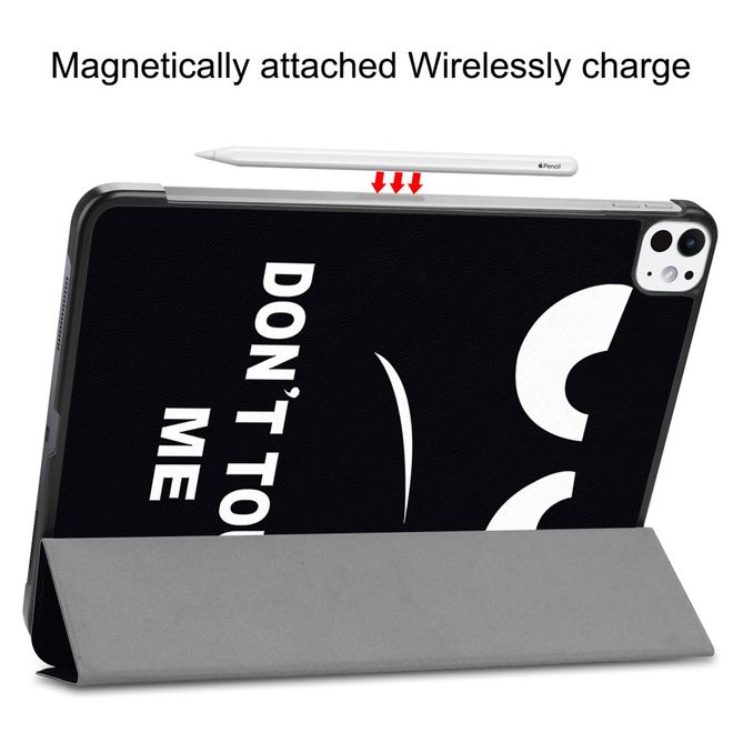 iPad Pro 11 (2024) Case - Tri-fold Leather Case - Don't touch me