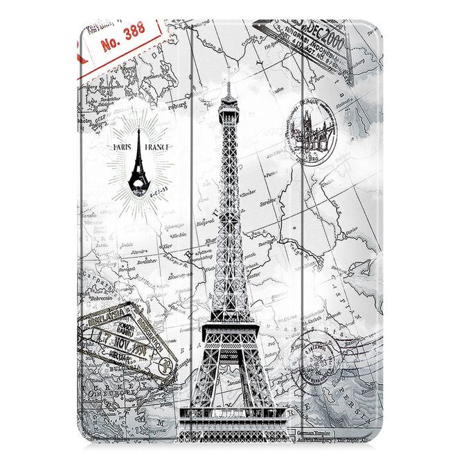 iPad Pro 11 (2024) Case - Tri-fold Leather Case - Eiffel Tower