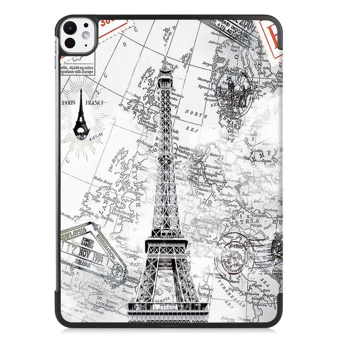 iPad Pro 11 (2024) Case - Tri-fold Leather Case - Eiffel Tower