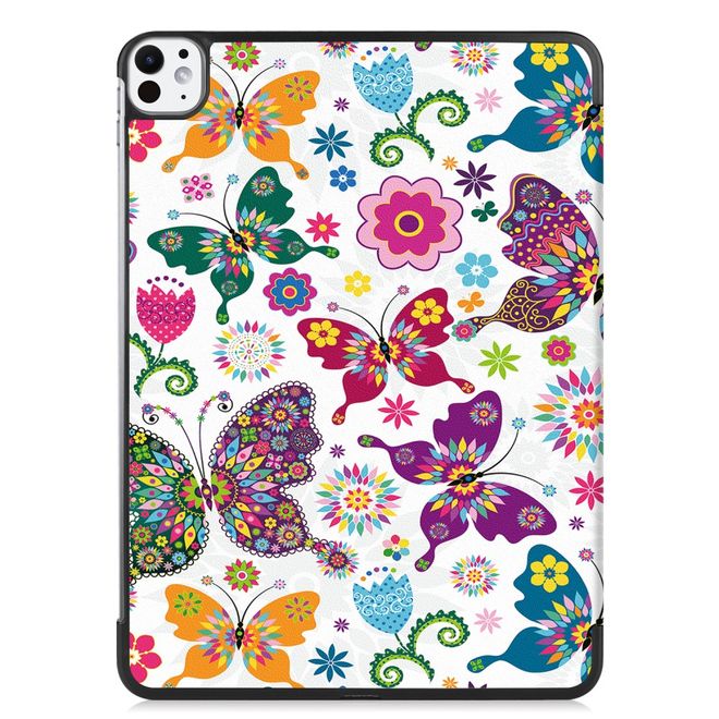 iPad Pro 11 (2024) Case - Tri-fold Leather Case - Butterflies