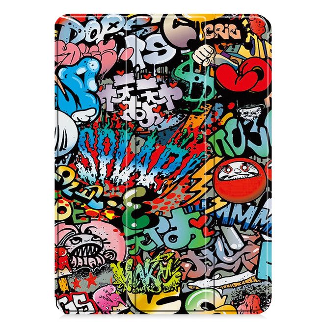 iPad Pro 11 (2024) Case - Tri-fold Leather Case - Graffiti