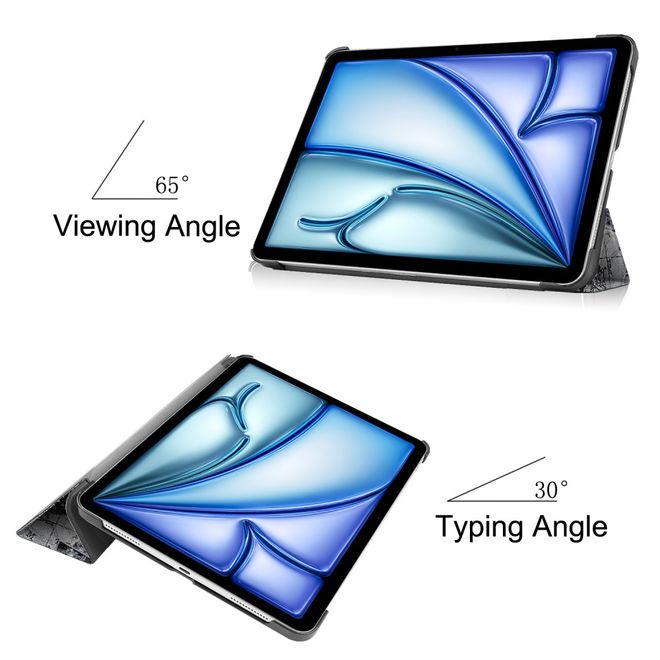 iPad Air 11 (2025/2024) Hülle - Dreifach faltbares Case aus Leder - Eiffelturm