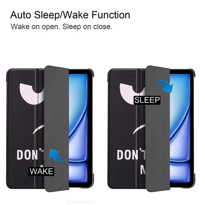 iPad Air 11 (2025/2024) Hülle - Dreifach faltbares Case aus Leder - Dont touch me