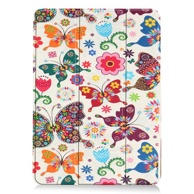 Étui pour iPad Air 11 (2026/2025/2024) - Housse pliable en trois en cuir - Papillons