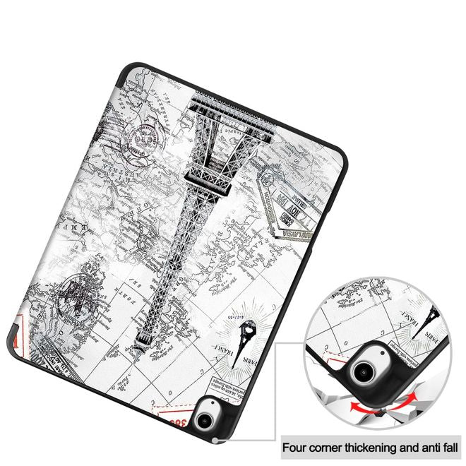 iPad Air 13 (2026/2025/2024) Hülle - Dreifach faltbares Case aus Leder - Eiffelturm