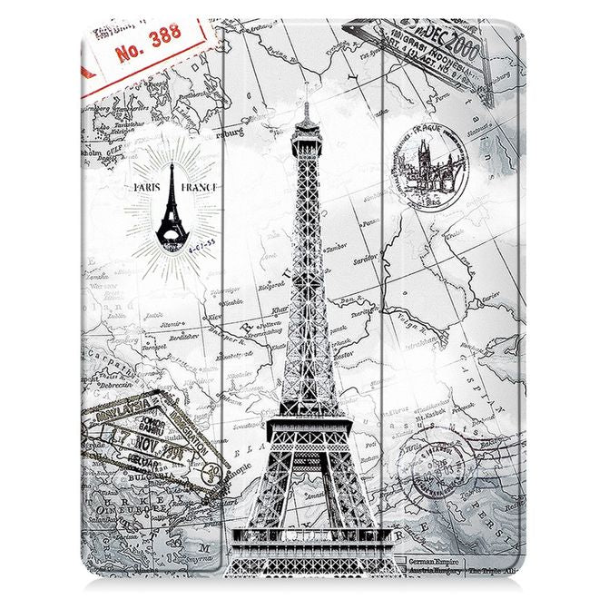 iPad Air 13 (2026/2025/2024) Hülle - Dreifach faltbares Case aus Leder - Eiffelturm