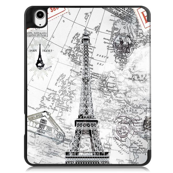 iPad Air 13 (2026/2025/2024) Hülle - Dreifach faltbares Case aus Leder - Eiffelturm